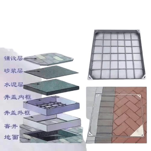 不銹鋼方形井蓋圖片，不銹鋼隱形井蓋圖片，不銹鋼裝飾井蓋圖片